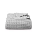 Sommerdecke Kuscheldecke Piqué Baumwolle/Polyester 140x200cm Hellgrau