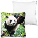 Kissenhülle Fotodruck 40x40 Panda mit Füllung