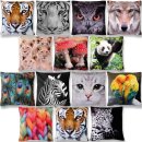 Kissenhülle Fotodruck 40x40 Panda mit Füllung