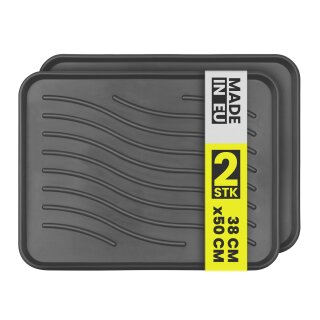 Schuhabtropfschale Kunststoff 2er-/4er-Pack Anthrazit 50x38 cm 2 Stück