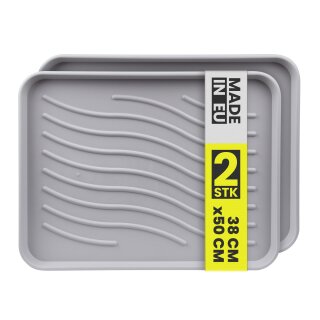 Schuhabtropfschale Kunststoff 2er-/4er-Pack Hellgrau 50x38 cm 2 Stück