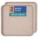 Schuhabtropfschale Kunststoff 2er-/4er-Pack Beige 38x38 cm 2 Stück