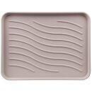 Schuhabtropfschale für 1–2 Paar Schuhe Kunststoff Beige 38x38cm 4er-Set