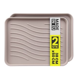 Schuhabtropfschale Kunststoff 2er-/4er-Pack Beige 50x38 cm 2 Stück