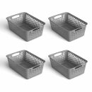 Aufbewahrungskorb Anthrazit 12,0l - 44x30x17 cm - 4er-Pack