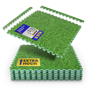 Bodenschutzmatten Grasoptik Puzzlesystem EVA 40cm 18er-Pack