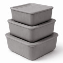 Frischhaltedose eckig 3er-Set Grau