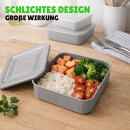 Frischhaltedose eckig 3er-Set Grau