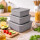 Frischhaltedose eckig 3er-Set Grau