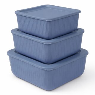Frischhaltedose eckig 3er-Set Blau