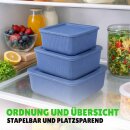 Frischhaltedose eckig 3er-Set Blau