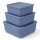Frischhaltedose eckig 3er-Set Blau