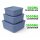 Frischhaltedose eckig 3er-Set Blau