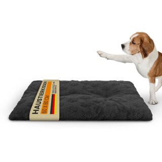 Tierbett für kleine Hunde/Katzen 3D-Pfoten Grau 60x80cm