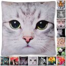 Kissenhülle Fotodruck 40x40 Katze mit Füllung
