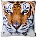 Kissenhülle Fotodruck 40x40 Tiger beige mit...