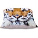 Kissenhülle Fotodruck 40x40 Tiger beige mit Füllung