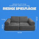 Spielsofa für Kinder Cord 11-teiliges Set modular Anthrazit