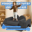 Spielsofa für Kinder Cord 11-teiliges Set modular Anthrazit