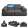 Spielsofa für Kinder Cord 11-teiliges Set modular Anthrazit