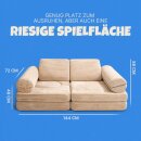 Spielsofa für Kinder Cord 11-teiliges Set modular Beige