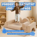 Spielsofa für Kinder Cord 11-teiliges Set modular Beige
