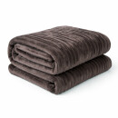 Tagesdecke XXL 200x220 cm Flanellcord Wendedecke Granit