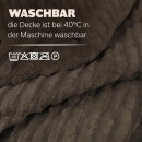 Tagesdecke XXL 200x220 cm Flanellcord Wendedecke Granit