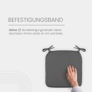 Stuhlkissen Sitzkissen mit Haltebändern Canvas Anthrazit 38x38cm 2er-Pack