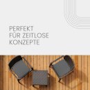 Stuhlkissen Sitzkissen mit Haltebändern Canvas Anthrazit 38x38cm 6er-Pack