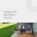 Stuhlkissen Sitzkissen mit Haltebändern Canvas Anthrazit 38x38cm 6er-Pack