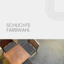 Stuhlkissen Sitzkissen mit Haltebändern Canvas Anthrazit 38x38cm 6er-Pack