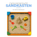 Sandkasten aus Holz mit höhenverstellbarem Dach 98x98x17 cm
