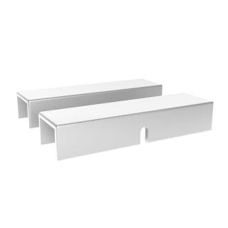 Verbinder für Gardinenschiene Weiß 2er-Pack