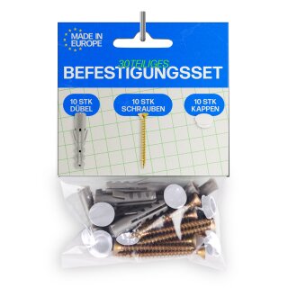 Befestigungsset für Gardinenschiene Weiß 1er-Set