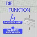 Befestigungsset für Gardinenschiene Weiß 1er-Set