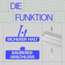 Befestigungsset für Gardinenschiene Weiß 4er-Set
