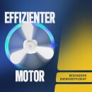 Mobiler Deckenventilator Akku Ø26 cm mit Fernbedienung, Aufhänger, Licht & Timer