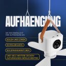Mobiler Deckenventilator Akku Ø26 cm mit Fernbedienung, Aufhänger, Licht & Timer