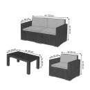Lounge Set - 4tlg. Rattan Optik