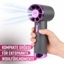 Handventilator 100 Stufen mit Akku, LED-Display & USB-C Grau