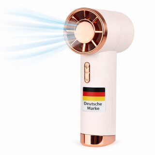 Handventilator 100 Stufen mit Akku, LED-Display & USB-C Creme