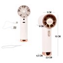 Handventilator 100 Stufen mit Akku, LED-Display & USB-C Creme