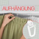 Gardinenschiene Komplettset inkl. Zubehör Weiß 2-läufig 200cm (2x100cm)