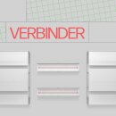 Gardinenschiene Komplettset inkl. Zubehör Weiß 2-läufig 200cm (2x100cm)