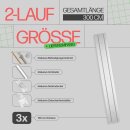 Gardinenschiene Komplettset inkl. Zubehör Weiß 2-läufig 300cm (3x100cm)