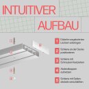 Gardinenschiene Komplettset inkl. Zubehör Weiß 2-läufig 300cm (3x100cm)