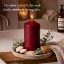 Stumpenkerzen Ø8cm x 15cm Rubinrot (1er Pack)