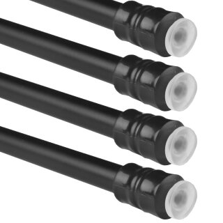 Klemmstange mit Schraubtechnik (4er Pack) Ø10mm - ausziehbar 25-40cm (Schwarz) ohne Bohren