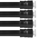 Klemmstange mit Schraubtechnik (4er Pack) Ø10mm - ausziehbar 25-40cm (Schwarz) ohne Bohren